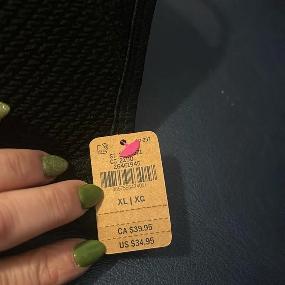 PINK Crinkle Push Up Bikini Top Black Size XL - Picture 3 of 6